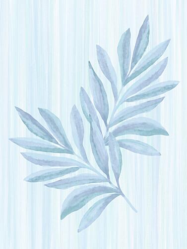 Serene Blue Botanicals Art Print