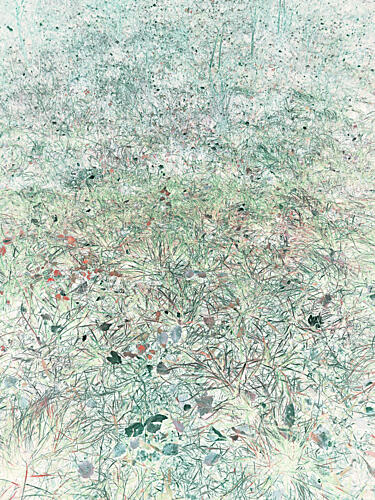 Ethereal Grass Texture Art abstrait reproduction