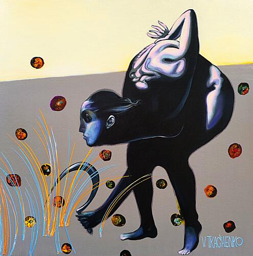 Surreal Bending Figure Art abstrait reproduction