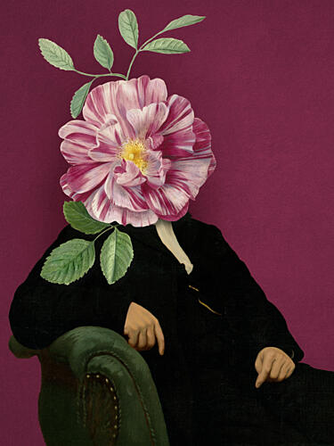 Surreal Rose Portrait Surréaliste reproduction