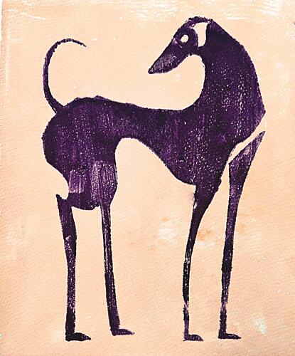 Ancient Purple Dog Animaux reproduction