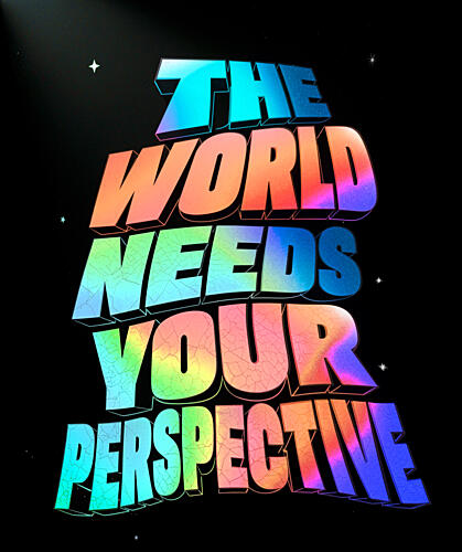 Vibrant Perspective Message Art Print