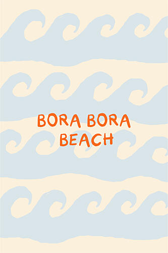 Bora Bora Beach Waves Océan reproduction