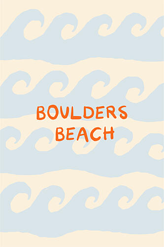 Boulders Beach Summer Waves Océan reproduction