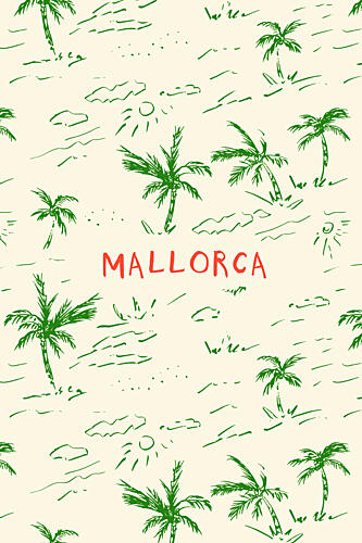 Mallorca Island Palms Plage reproduction