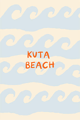 Kuta Beach Waves Océan reproduction
