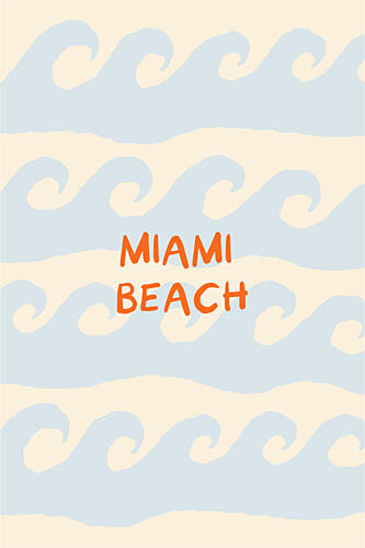 Miami Beach Waves Océan reproduction