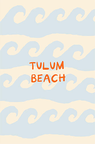 Tulum Beach Waves Océan reproduction