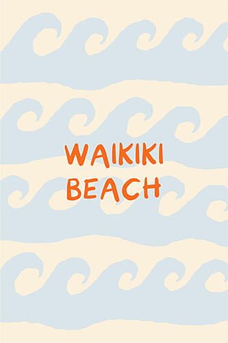Waikiki Beach Waves Océan reproduction