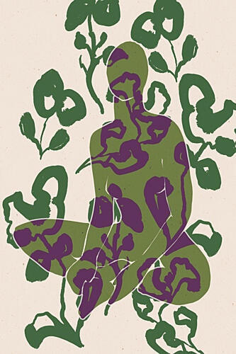 Inner Bloom Meditation Art abstrait reproduction