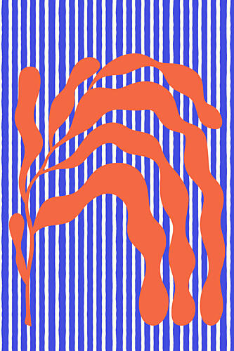 Flowing Marine Stripes Art abstrait reproduction