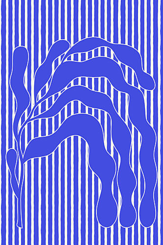 Flowing Seaweed Stripes Art abstrait reproduction