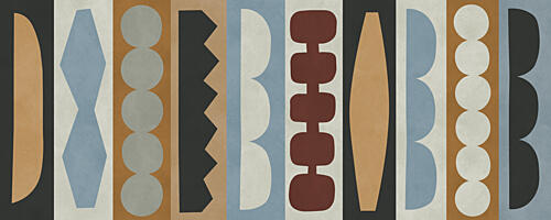 Midcentury Geometric Shapes Art abstrait reproduction