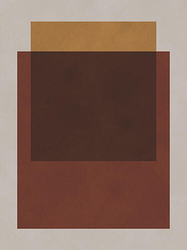 Earthy Geometric Blocks Art abstrait reproduction