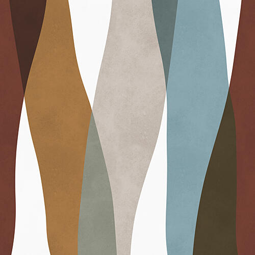 Abstract Color Waves Art Print