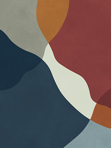 Warm Organic Flow Art abstrait reproduction
