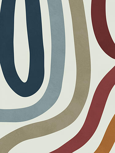 Earthy Abstract Curves Art abstrait reproduction