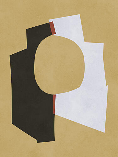 Modern Neutral Shapes Géométrique reproduction