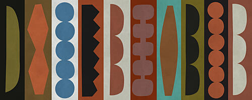 Mid-Century Shape Study Mid-century moderne reproduction