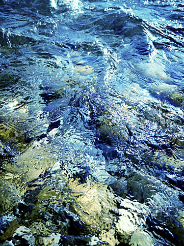 Vibrant Flowing Water Art Print