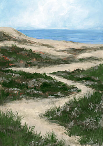 Winding Coastal Path Océan reproduction