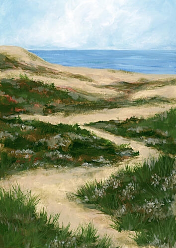 Winding Dune Path Impressionniste reproduction