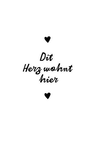 German Heart Home Quote Inspirant reproduction