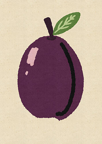 Simple Plum Still Life Alimentation reproduction