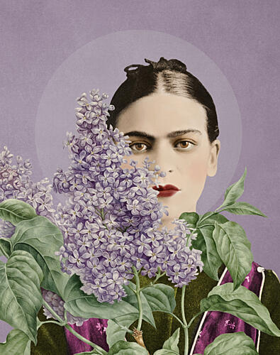 Womans Lilac Gaze Art Print