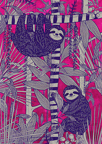 Happy Jungle Sloths Animaux reproduction