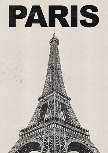 Vintage Paris Eiffel Tower Art Print