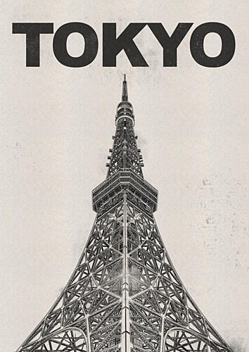 Iconic Tokyo Tower Géométrique reproduction