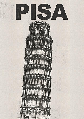Leaning Pisa Tower Voyage reproduction