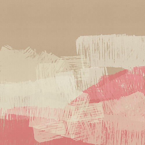 Blush Beige Abstract Art Print