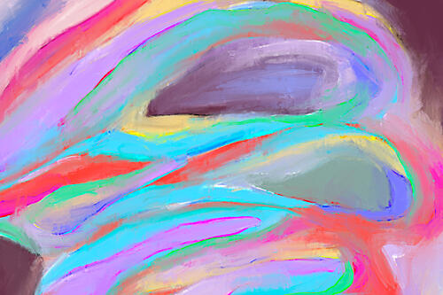 Vibrant Abstract Flow Art abstrait reproduction