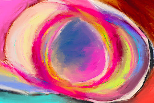 Vibrant Abstract Eye Art abstrait reproduction