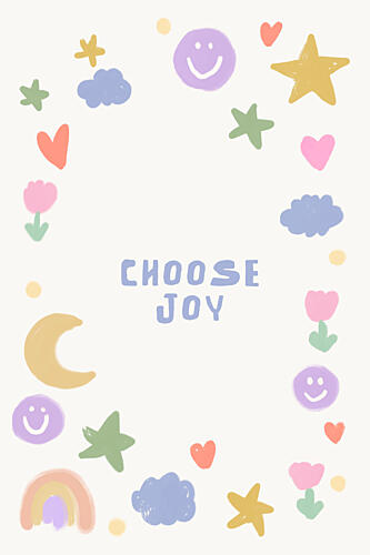 Choose Joy Whimsical Elements Art déco reproduction