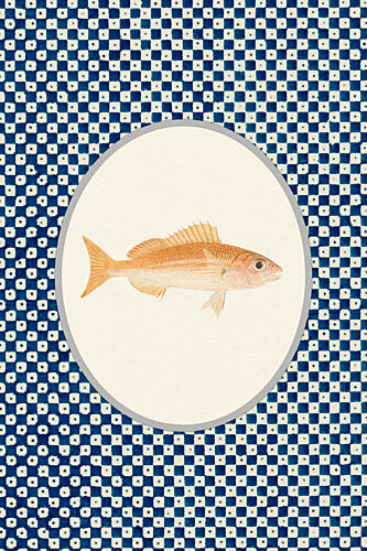 Japanese Fish Pattern Art japonais reproduction