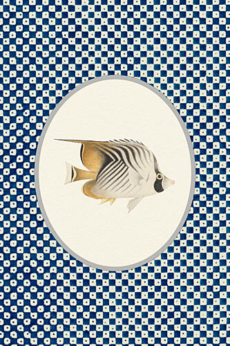 Stylized Tropical Fish Océan reproduction