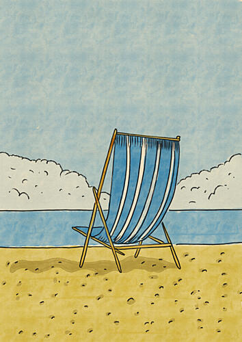 Relaxing Beach Chair Océan reproduction
