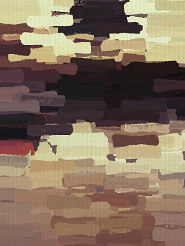 Muted Block Strokes Art abstrait reproduction