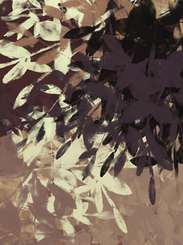 Shadowy Botanical Strokes Art abstrait reproduction