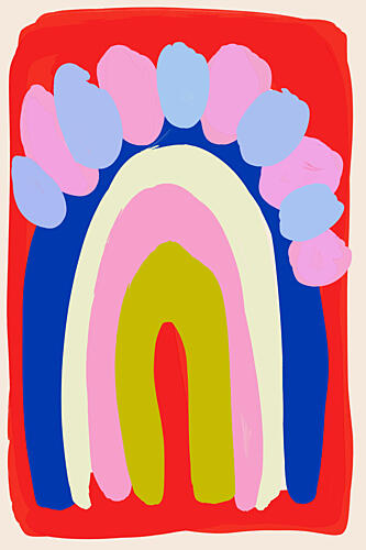 Colorful Abstract Rainbow Art Print