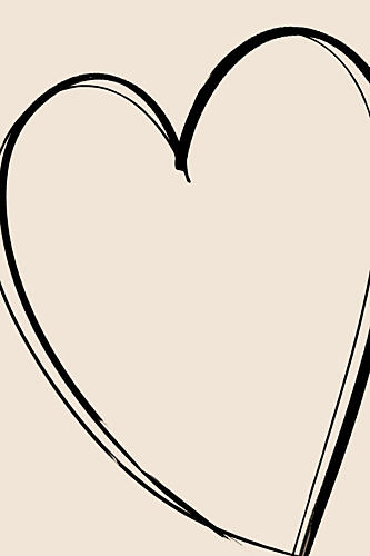 Hand Drawn Heart Art abstrait reproduction