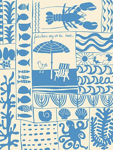 Fabulous Beach Day Art Print by Annick