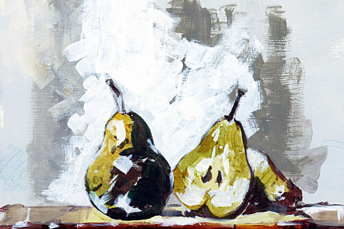 Modern Pears Still Life Impressionniste reproduction