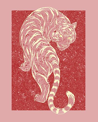 Mystic Red Tiger Animaux reproduction