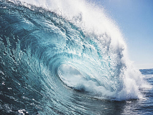Crystal Blue Wave Océan reproduction
