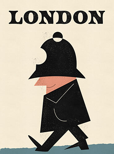 London Bobby Walking Enseignes reproduction