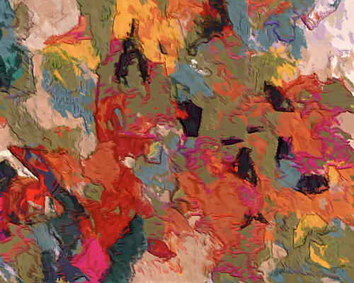 Vibrant Abstract Strokes Art abstrait reproduction